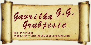 Gavrilka Grubješić vizit kartica